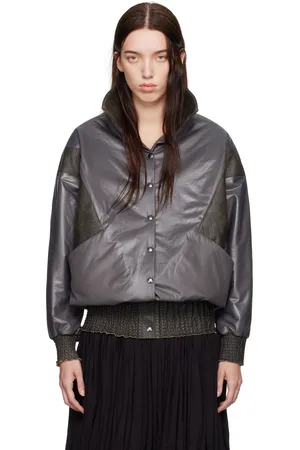 Nicklas Skovgaard Blouson Farah gris en cuir