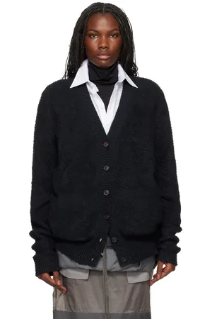 Maison Margiela Cardigan surdimensionné bouloché noir