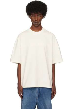 Jil Sander T-shirt blanc cassé à logo