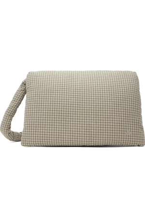 ERL Sac messager beige à motif écossais