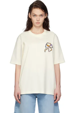 Lanvin T-shirt blanc à écusson graphique à logo