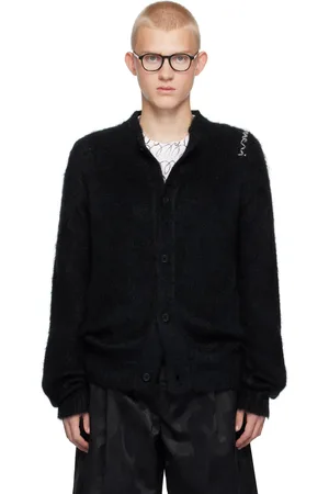 Marni Cardigan noir en tricot brossé