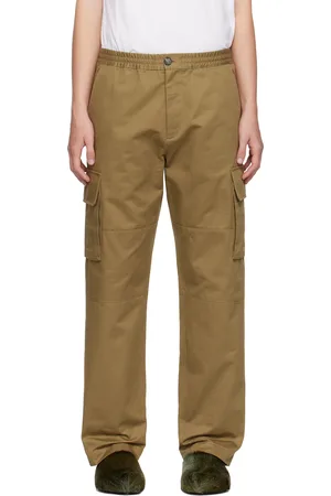 Marni Pantalon cargo kaki en gabardine