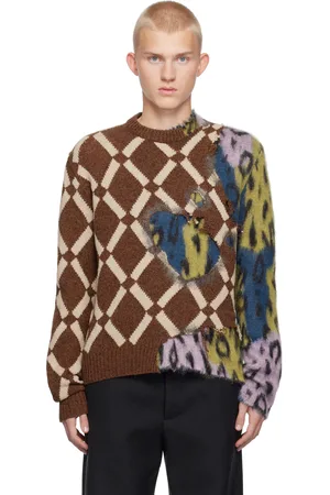 Marni Pull étagé multicolore à motif argyle