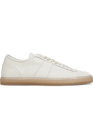 LEMAIRE Baskets Linoléum blanc cassé à laçage