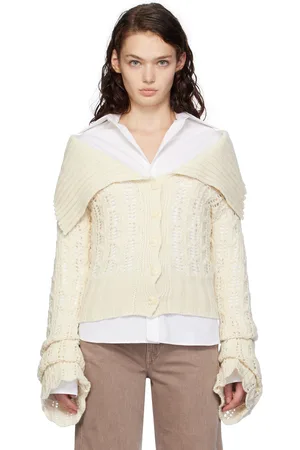 Holzweiler Cardigan Sophie blanc cassé
