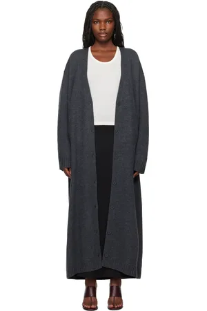 The Frankie Shop Cardigan long Emi gris en tricot