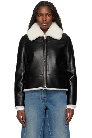 Mackage Blouson réversible 2-en-1 Betty noir et blanc en peau retournée