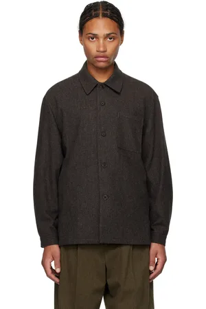 AMOMENTO Surchemise brune en laine