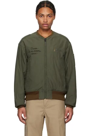 VISVIM Blouson aviateur réversible Gunner Acala kaki et brun