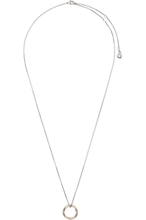LEMAIRE Collier argenté à pendentif à anneau porte-bonheur