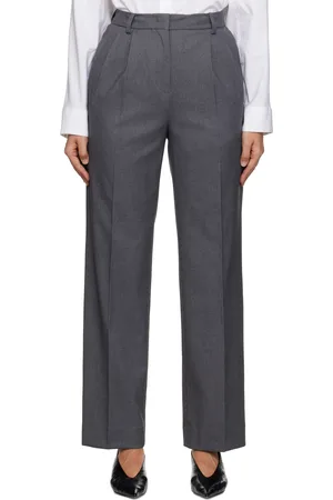 DUNST Pantalon gris à plis