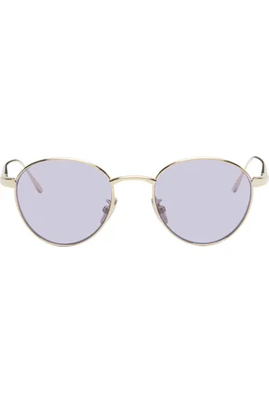 Loewe Lunettes de soleil étroites dorées
