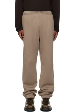 Auralee Pantalon de survêtement brun en molleton