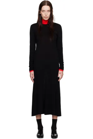 Auralee Robe longue Amunzen noire en laine