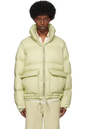 Auralee Blouson kaki en tissu antidéchirures léger de nylon rembourré en duvet