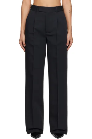 Rohe Pantalon décontracté noir à plis