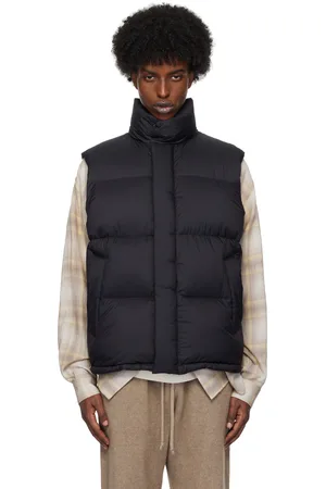 Auralee Veste noire en tissu antidéchirures léger de nylon rembourrée en duvet