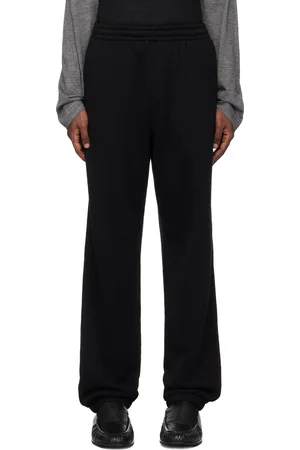 Auralee Pantalon de survêtement noir en molleton
