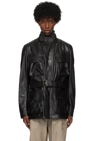 Belstaff Blouson Legacy Trialmaster Panther noir en cuir
