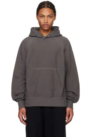 ENGINEERED GARMENTS Pull à capuche gris en molleton à manches raglan
