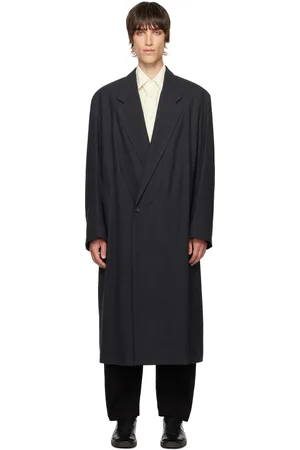 LEMAIRE Manteau très grand gris à double boutonnage