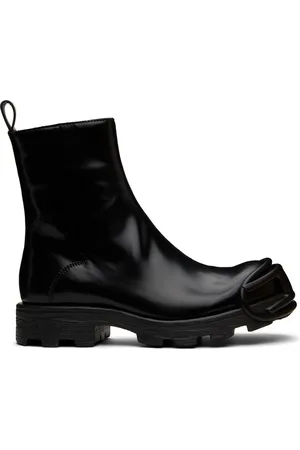 Diesel Bottes Hammer noires à glissière et à ferrure à logo au bout