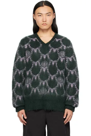 SOUTH2 WEST8 Pull vert en mohair