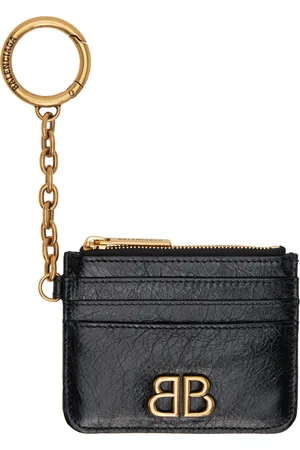 Balenciaga Porte-carte Monaco noir à porteclé