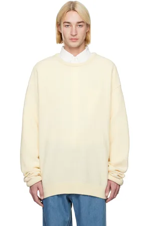 NANAMÍCA Pull blanc cassé en laine KODENSHI®︎
