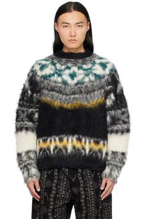 SACAI Pull noir à motif graphique