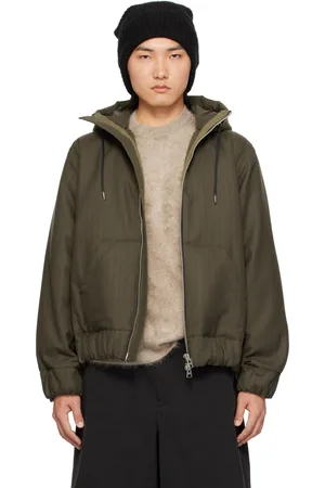 SACAI Blouson brun à rayures tennis