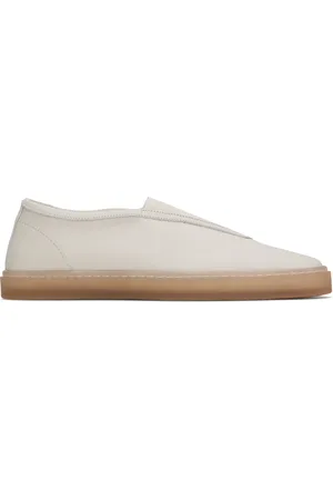LEMAIRE Baskets Linoleum blanc cassé à gousset élastique