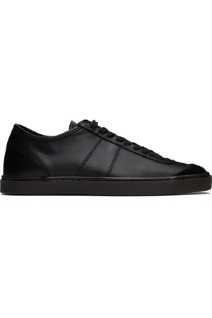 LEMAIRE Baskets Linoleum noires à laçage