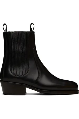 LEMAIRE Bottes chelsea noires en cuir