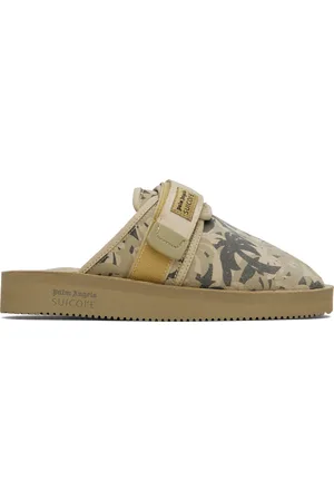 Palm Angels Chaussures à enfiler Zavo beige et noir édition Suicoke