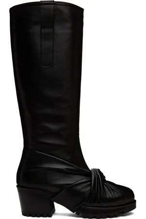 Kiko Kostadinov Bottes cavalières noires à ornement noué