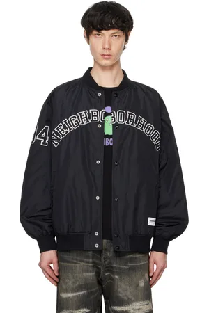 NEIGHBORHOOD Blouson aviateur de baseball noir
