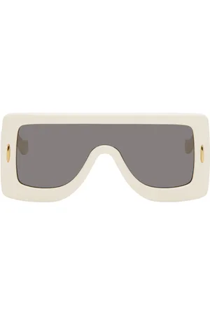Loewe Lunettes de soleil de type visière surdimensionnées blanc cassé