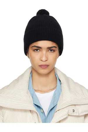 Tekla Bonnet Night noir en tricot exclusif à SSENSE édition AURALEE