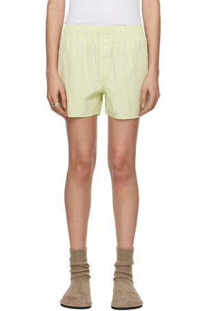 Tekla Short de pyjama de style boxer vert exclusif à SSENSE édition AURALEE