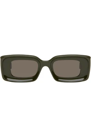 Loewe Lunettes de soleil rectangulaires kaki