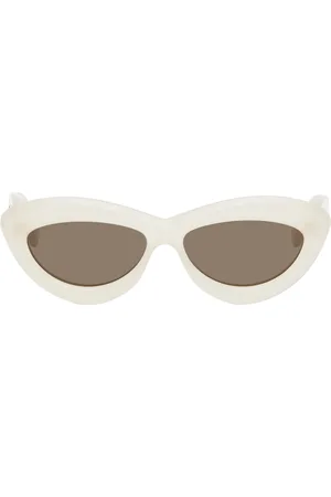 Loewe Lunettes de soleil œil-de-chat blanc cassé