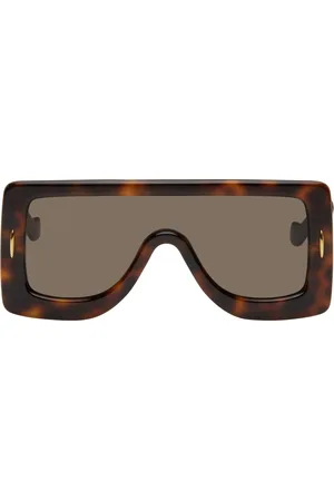 Loewe Lunettes de soleil de type visière surdimensionnées brunes
