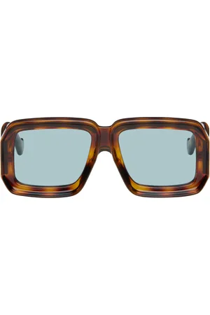 Loewe Lunettes de soleil de style masque de plongée brunes - Paula
