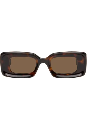 Loewe Lunettes de soleil rectangulaires brunes