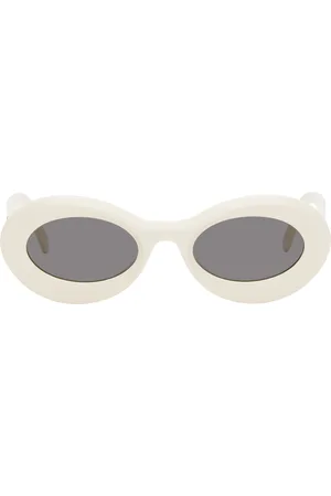 Loewe Lunettes de soleil ovales blanc cassé - Paula