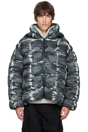 Diesel Blouson matelassé Claus gris à motif camouflage