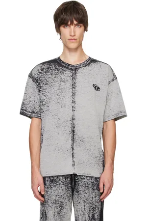 Diesel T-shirt droit et décontracté Dev gris