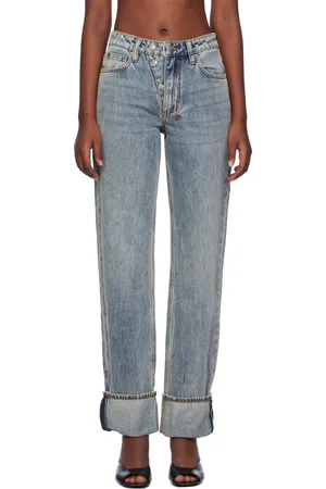 KSUBI Jean Brooklyn bleu à revers roulés
